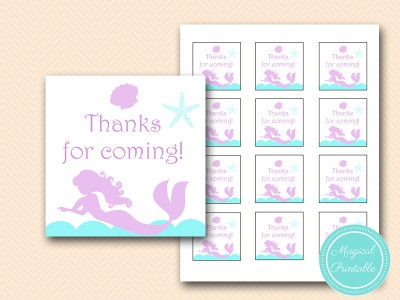 thanks for coming tags mermaid baby shower birthday tlc125