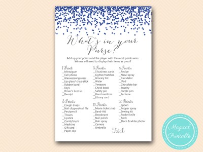 BS407-gray-whats-in-your-purse-navy-confetti-bridal-shower-games