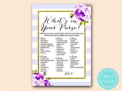 BS411-whats-in-your-purse-purple-lavender-bridal-shower-game