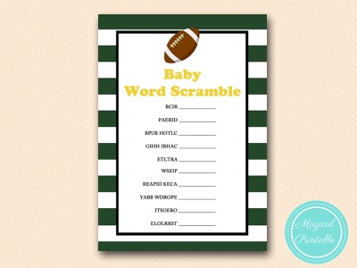 TLC409-scramble-baby-words-football-baby-shower-games-Green Bay Packers