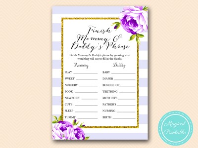 TLC411-finish-mommy-daddys-phrase-purple-lavender-baby-shower-game