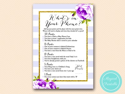 TLC411-whats-in-your-phone-purple-lavender-baby-shower-game