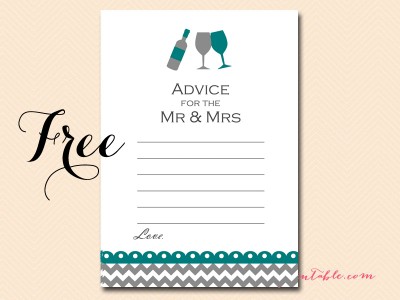 free-advice-bride-groom bridal shower mr and mrs