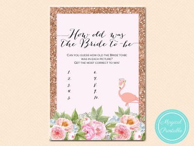 how-old-was-the-bride-bs130-flamingo-bridal-shower-game-blush-rose-gold