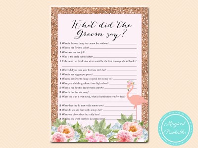 what-did-the-groom-say-bs130-flamingo-bridal-shower-game-blush-rose-gold