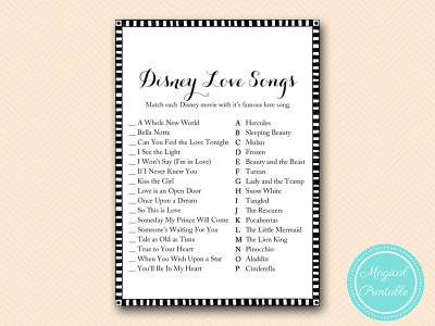 BS04-disney-love-songs-match-stylish-bridal-shower-game