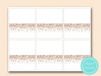 Rose Gold Confetti Bridal Shower Games - Magical Printable