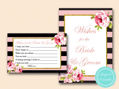 BS419-wishes-for-bride-groom-sign-pink-floral-bridal-shower-game