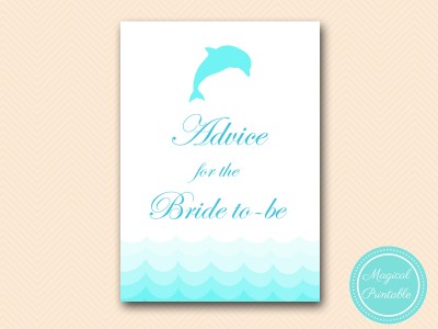 BS420-advice-for-bride-sign-dolphin-bridal-shower-game
