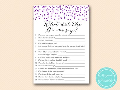 BS424-what-did-the-groom-say-purple-confetti-bridal-shower-games
