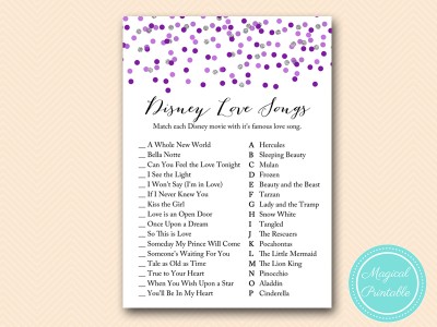 BS426-disney-love-song-purple-silver-dots-bridal-shower-game