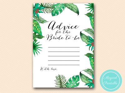 BS428-advice-for-bride-to-be-card-whiteback-luau-tropical-bridal-shower-games