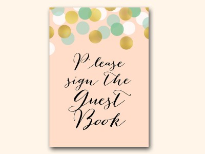 BS47-sign-guestbook-gold-mint-bridal-shower-sign