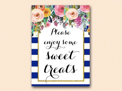 SN404-sign-enjoy-sweet-treat-table-sign-blue-navy-bridal-shower-signs