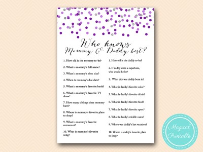 TLC426-who-knows-mommy-daddy-best-purple-silver-dots-bridal-shower-game