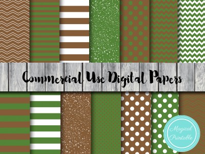 camo digital papers military digital papers brown and green woodland forest