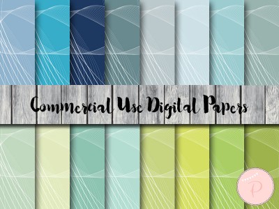 dp127 Wave Pattern Digital Papers, Pastel, Rainbow, Colorful, Commercial Use, Abstract