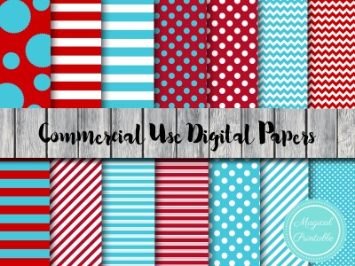 dr seuss digital papers, cat in the hat, suess inspired background