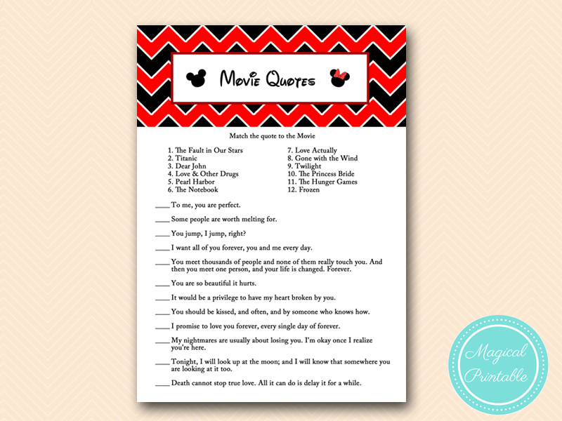 Disney Bridal Shower Game Pack - Magical Printable