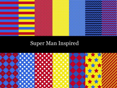 superman inspired digital paper
