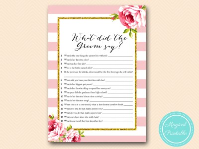 BS11-what-did-the-groom-say-pink-floral-bridal-shower-games