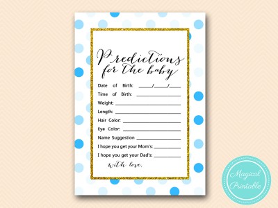 TLC430-B-prediction-for-baby-boy-blue-dots-baby-shower-game-gold
