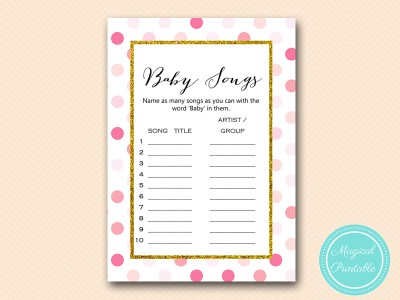 TLC430-P-baby-song-list-pink-gold-baby-shower-game-girl