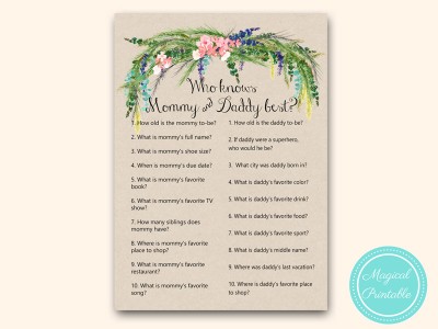 TLC435-who-knows-mommy-daddy-best-baby-shower-games-hawaiian-tropical-spring