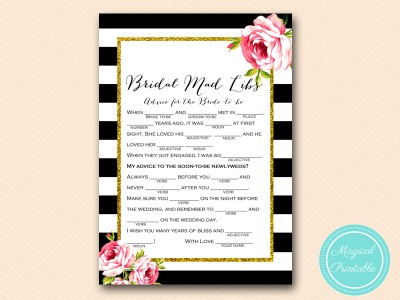 mad-libs-advice-for-bride-black-stripes-floral-bridal-shower-game-printable