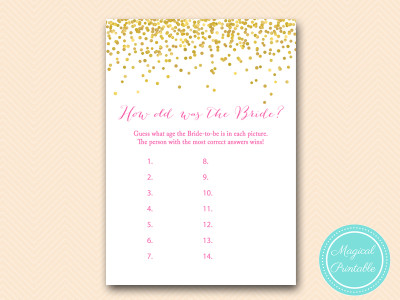 BS63-how-old-was-bride hot pink and gold bridal shower game printable