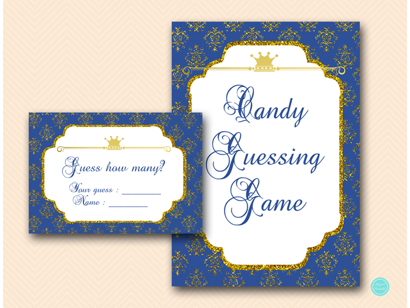 Royal Prince Baby Shower Game Pack - Magical Printable