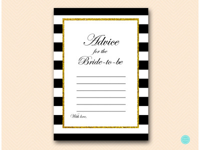 bs61-advice-for-bride-card-sign-black-stripes-gold-bridal-shower-card