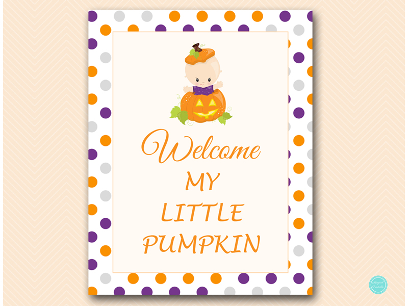 Welcome My Little pumpkin Sign - Magical Printable
