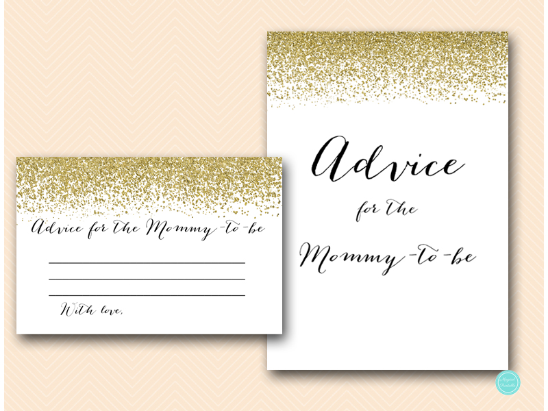Printable Gold Glitter Baby Shower Game Pack