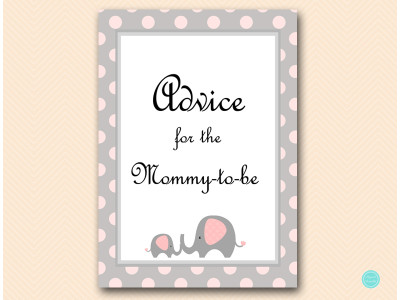 tlc32-lightpink-advice-for-mommy-sign-pink-elephant-baby-shower