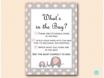 tlc32-lightpink-whats-in-the-bag-sign-pink-elephant-baby-shower