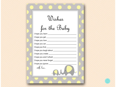 tlc32-yellow-wishes-for-baby-card-elephant-baby-shower-game