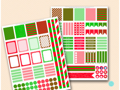 Printable erin condren planner stickers christmas