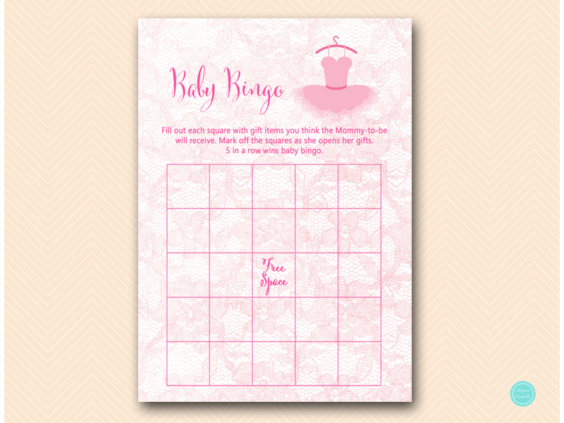 Ballerina Tutu Baby Shower Game Pack - Magical Printable