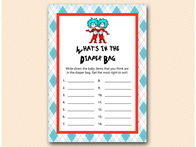 tlc61-twins-whats-in-diaper-bag-thing1-thing2-dr-suess-baby-shower-game