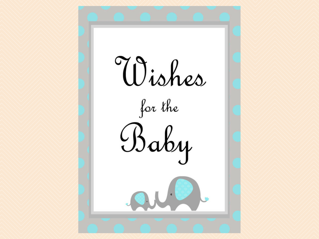 Blue Elephant Baby Shower Games - Magical Printable
