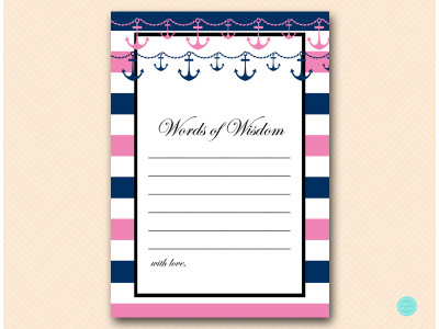 bs37p-words-of-wisdom-sign-pink-navy-nautical-bridal-shower-game