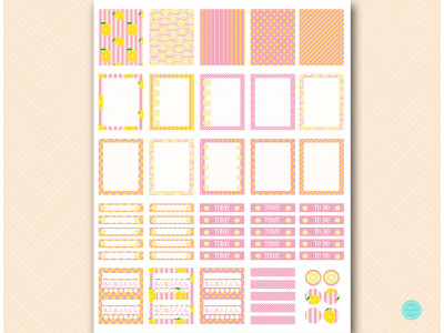 lemon planner stickers printable