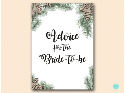 wsb73-advice-for-the-bride-to-be-sign-pinecone-winter-bridal-shower-game