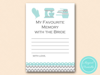 BS76A-favourite-memory-with-bride-teal-kitchen-bridal-shower