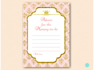 TLC110-advice-for-mommy -pink-gold-princess-baby-shower