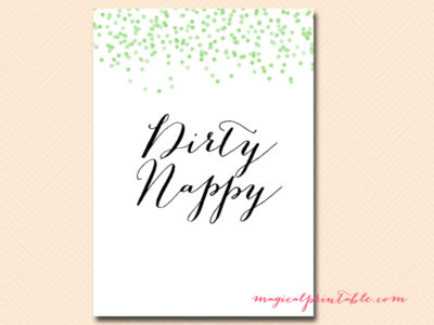 dirty-nappy-sign-green-confetti-baby-shower-games