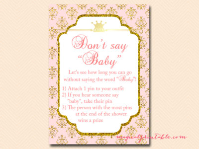 dont-say-baby -pink-gold-princess-baby-shower