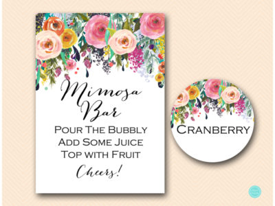 mimosa-bar-with-flavor-tags-garden-bridal-shower-sign