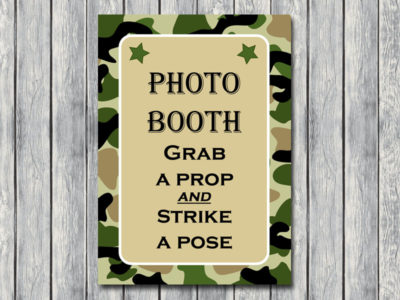 sign - photobooth-camo-baby-shower-games
